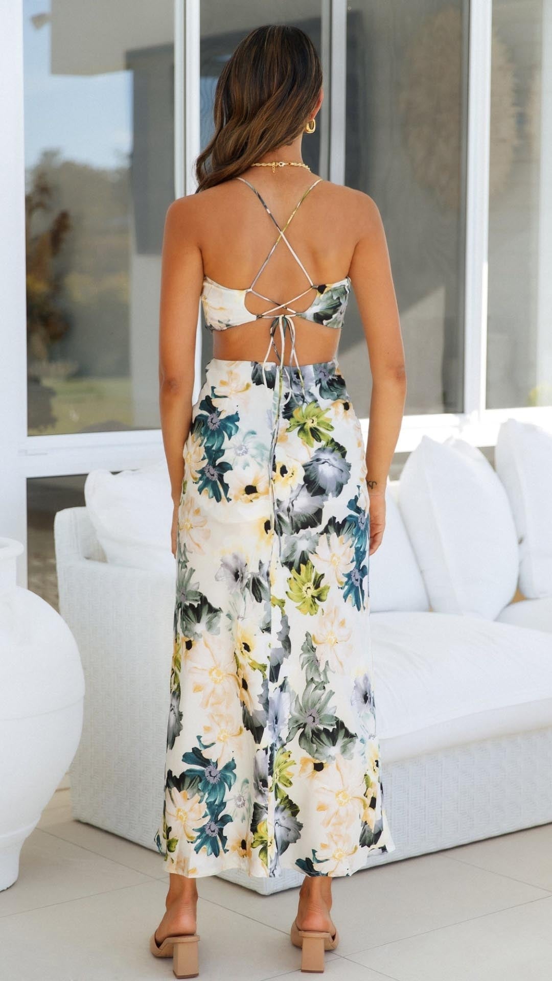 Brigitta™ | Modisches Blumen Sommerkleid