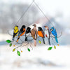 Bunte Frühlingsvögel™ | Buntglas-Vogel-Sonnenfänger