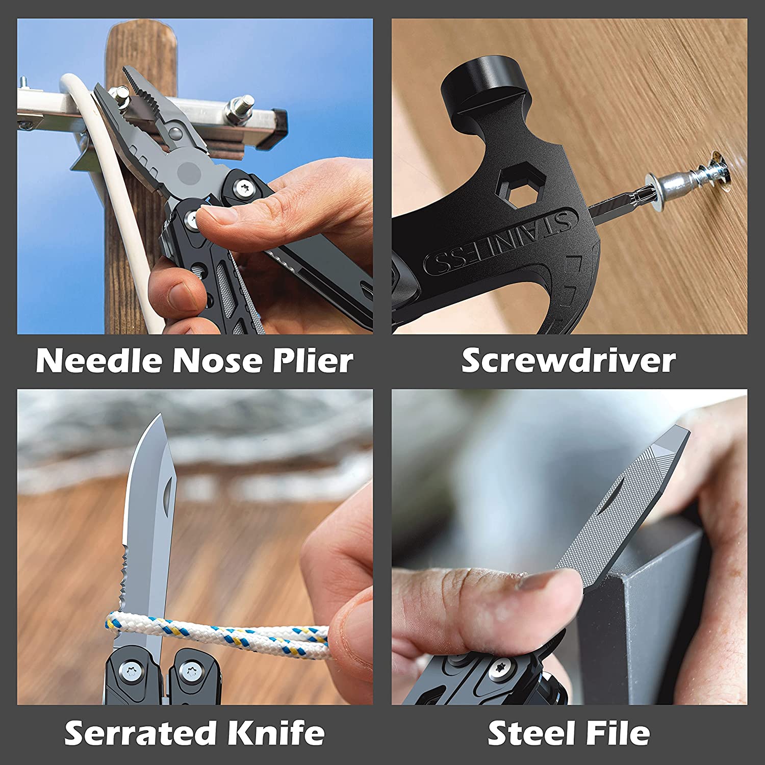 50% RABATT | ToolMax™ | 14-in-1 Überlebens-Multi-Tool Holzhammer