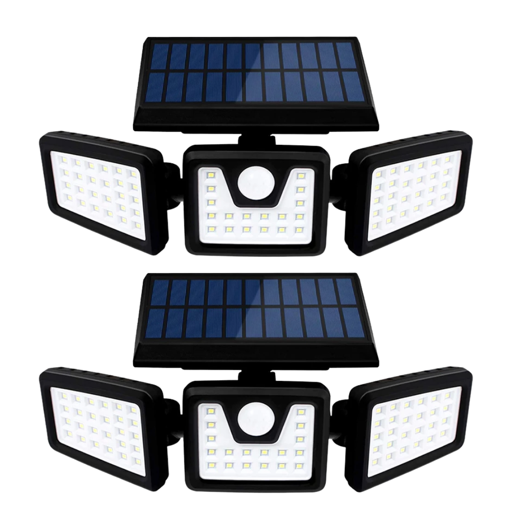TripleSolar™ | Wasserdichte Dreifach-Solar-LED mit Bewegungssensor