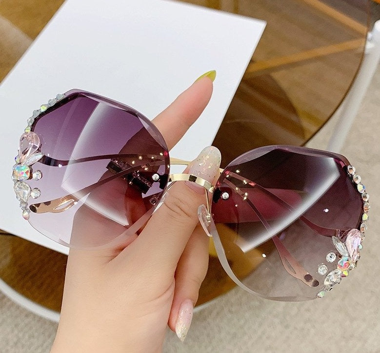 Faye™ | Glamouröse Diamant-Sonnenbrille