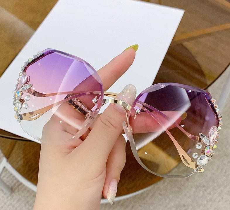 Faye™ | Glamouröse Diamant-Sonnenbrille
