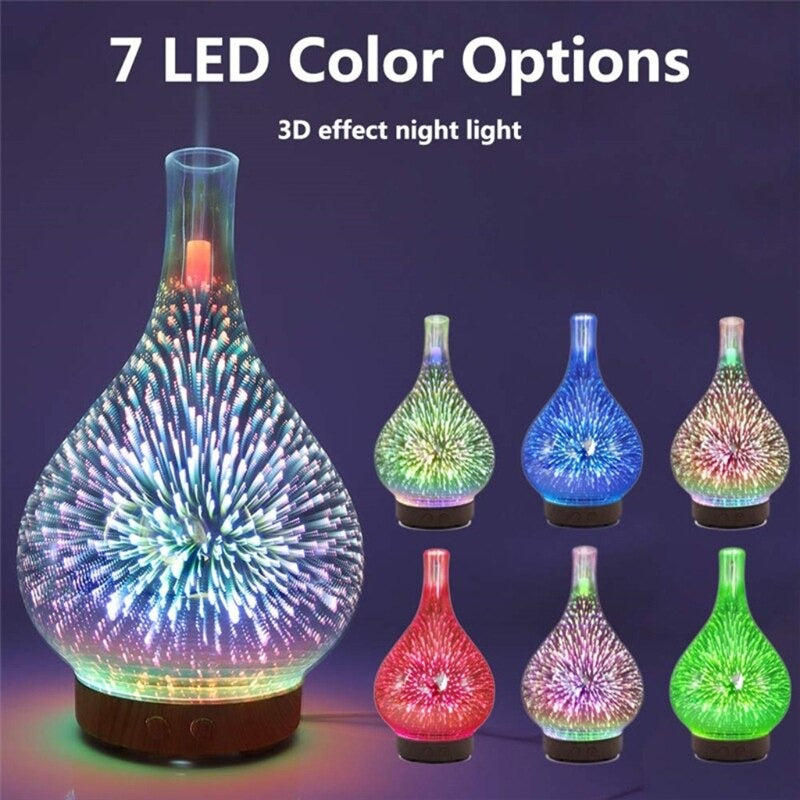 50% RABATT | AromaBliss™️ | 3D Infinity Ultraschall Diffusor - 7 Farben LED