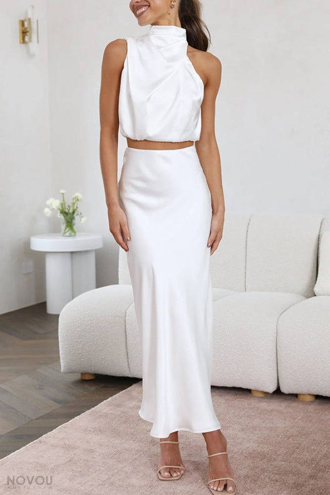 50% RABATT | Melissa™ | Elegantes Satin Kleid und Top